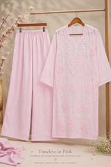 Chikankari Suit Set-Gradient Chanderi Silk with Muqesh Work