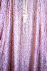 Chikankari Suit Set-Blue & Peach Gradient Viscose Georgette with Muqesh Work