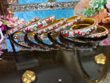 Rajasthani Designer Waterproof Meenakari Bangles Set