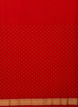 Pink & Red Bandhej Pure Georgette Saree – Jamnagar