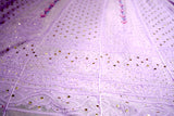 Handcrafted Lucknowi Chikankari Parsi & Mukaish Work Purple Georgette Semi-Stitched Anarkali Suit Set for Women