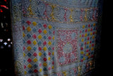 Premium Light Blue Heavy Chikankari Pure Georgette Saree with Sequin & Cutdana Work + Blouse |
