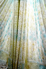 Chikankari - Lemon Yellow Georgette Anarkali with Heavy Cutdana & Bead Work