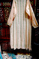Pure Mul Chanderi Chikankari Kurta Set with Cutdana Work, Sharara & Dupatta