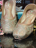 Dabka Zardosi Punjabi Jutti – Handcrafted with Anti-Slip Sole