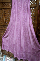 Onion Pink Pure Mul Chanderi Chikankari Anarkali Gown with Pitta & Mukaish Work and Dupatta