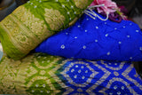 Bandhej Chinon Silk Suit Set – Unstitched set