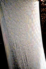 Premium Light Blue Heavy Chikankari Pure Georgette Saree with Sequin & Cutdana Work + Blouse |