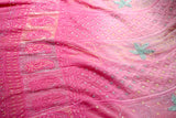 Pink Ombre Chikankari Anarkali with Cutdana Work – Premium Georgette Lucknow