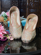 Dabka Zardosi Punjabi Jutti – Handcrafted with Anti-Slip Sole