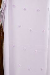 Lucknowi Chikankari Handcrafted Purple Cutdana Bead Work Georgette Unstitched Straight Suit Set