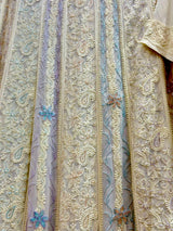Handcrafted Lucknowi Chikankari Heavy Multi Cutdana Work Yellow Georgette Semi-Stitched Anarkali Suit with Dupatta