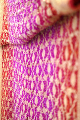 Pink & Red Bandhej Pure Georgette Saree – Jamnagar