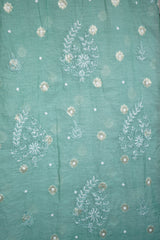 Chikankari Banarasi Print Chanderi Silk Suit with Dupatta – Unstitched