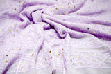 Handcrafted Lucknowi Chikankari Parsi & Mukaish Work Purple Georgette Semi-Stitched Anarkali Suit Set for Women