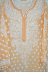 Georgette Chikankari Keel Jaal Stitched Kurti