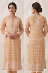 Georgette Chikankari Keel Jaal Stitched Kurti