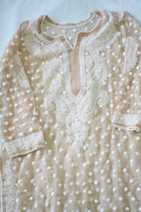Georgette Chikankari Keel Jaal Stitched Kurti