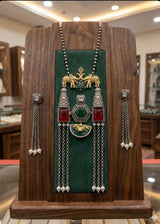 Kashmiri Style Turquoise Tribal Necklace Set in Fine Brass | Heritage Statement Jewellery