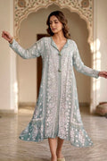 Muslin Designer Chikankari 3D Fine Thread Work Dress