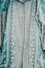 Muslin Designer Chikankari 3D Fine Thread Work Dress