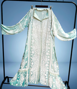 Muslin Designer Chikankari 3D Fine Thread Work Dress