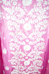 Muslin Designer Chikankari 3D Fine Thread Work Dress