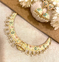 Sabyasachi Style Round Bell (Jhumka) Heritage Necklace Set in Fine Brass | Antique Gold Finish