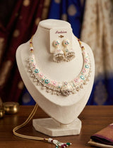 Sabyasachi Style Round Bell (Jhumka) Heritage Necklace Set in Fine Brass | Antique Gold Finish