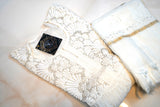 White Mul Chanderi Chikankari Anarkali Set with Mukesh Work (Semi-Stitched) | Dupatta Included